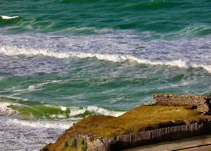 Lägenhet Les Courlis With Terrace Overlooking Carteret Marina *